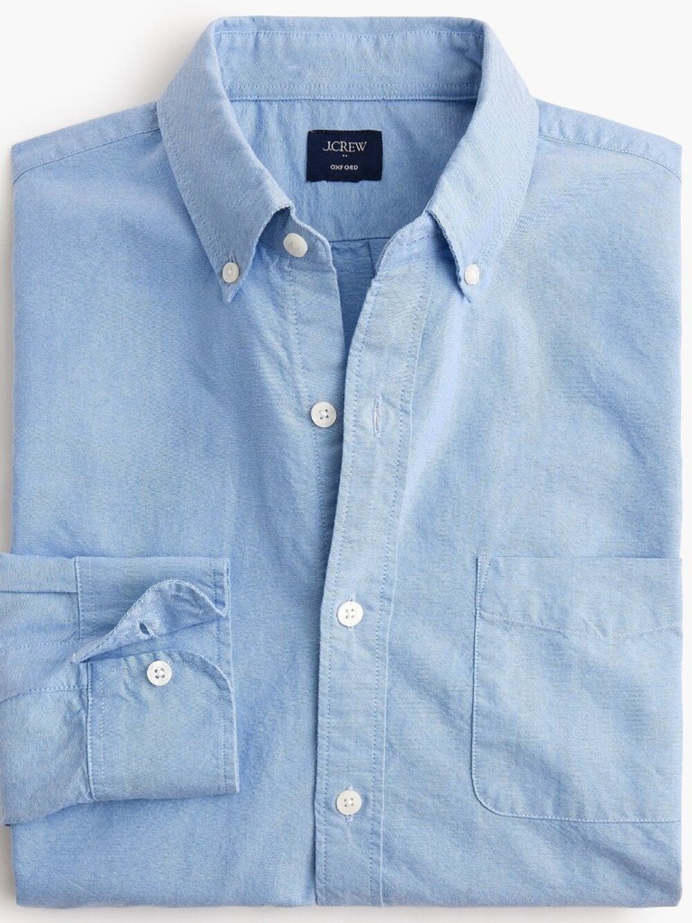 J Crew Classic-Fit Everyday Oxford Shirt Light Blue Cross Dye Medium NWT
